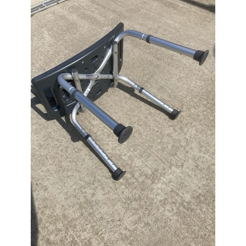 Medline Bath Chair, Bench, Seat, Stool for Disabled, Seniors & Elderly Black